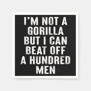 Servilleta De Papel No soy un gorila pero puedo derrotar a cien hombre