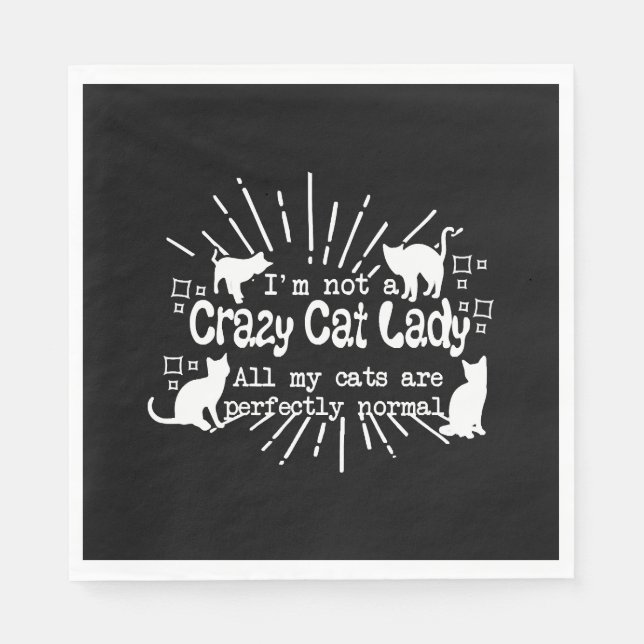 Servilleta De Papel No soy una loca dama de gato (Anverso)