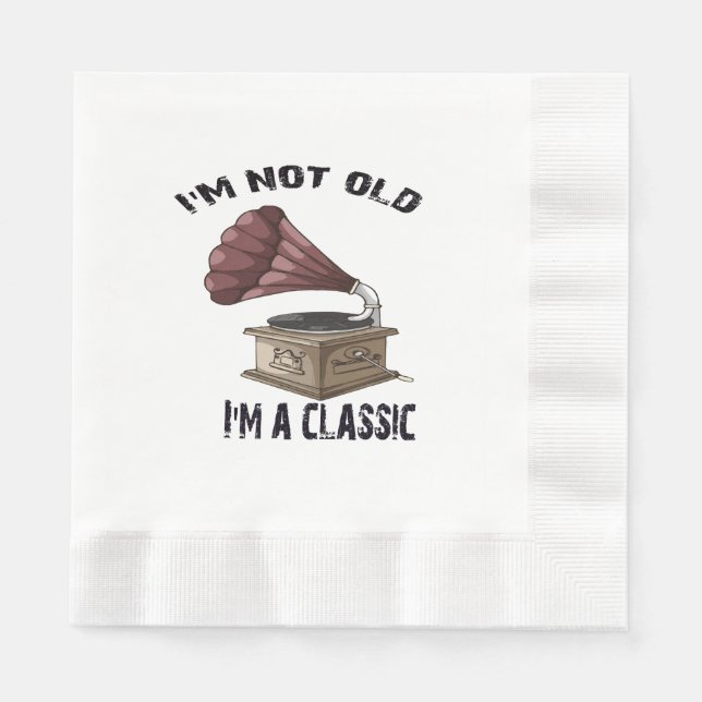 Servilleta De Papel No soy viejo, soy clásico (Anverso)