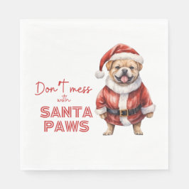 Servilleta De Papel 'No te metas con Santa Paws'