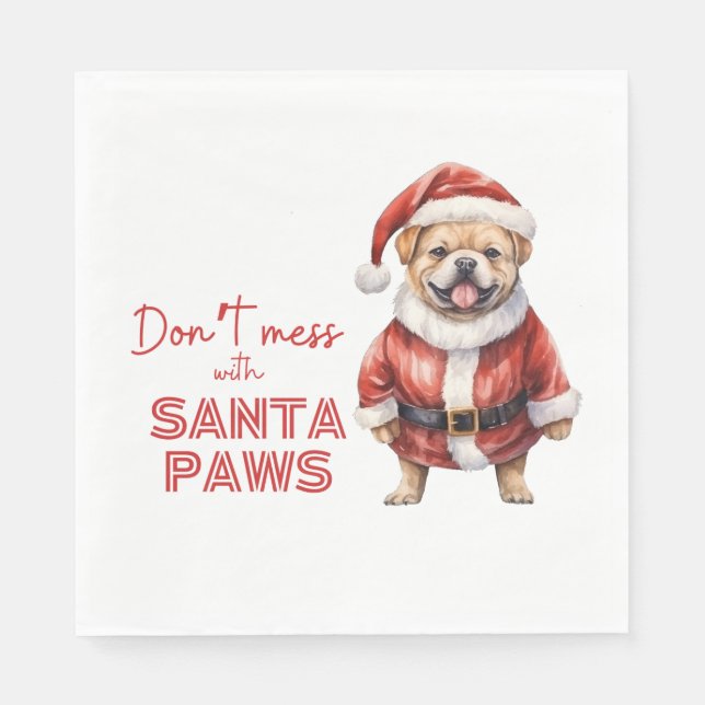 Servilleta De Papel 'No te metas con Santa Paws' (Anverso)