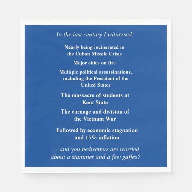 Servilleta De Papel No tengas tanto miedo de apoyar a Joe Biden (Anverso)