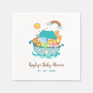 Servilleta De Papel Noahs Ark Baby Shower Baptism 1er cumpleaños Napki
