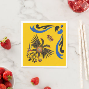 Servilleta De Papel Nobile Contrada dell'Aquila Palio di Siena (Águila