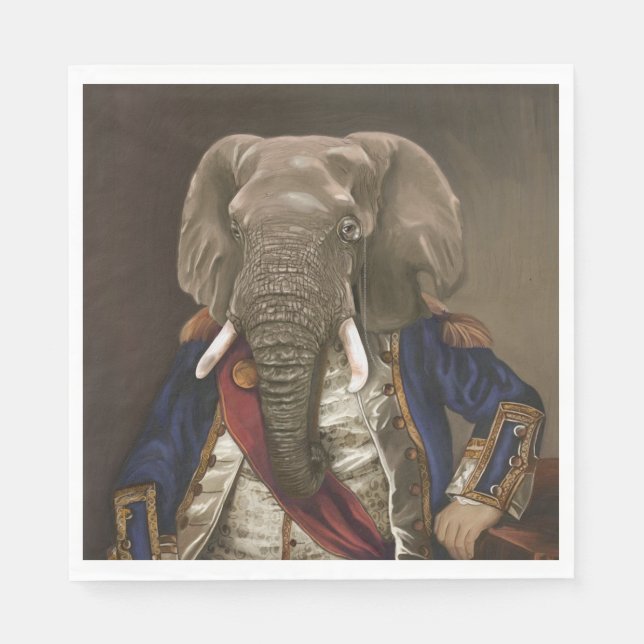 Servilleta De Papel Noble Beasts - Dandy Elephant (Anverso)