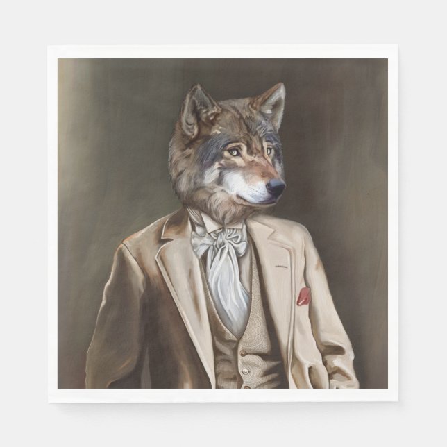 Servilleta De Papel Noble Beasts - Dandy Wolf (Anverso)