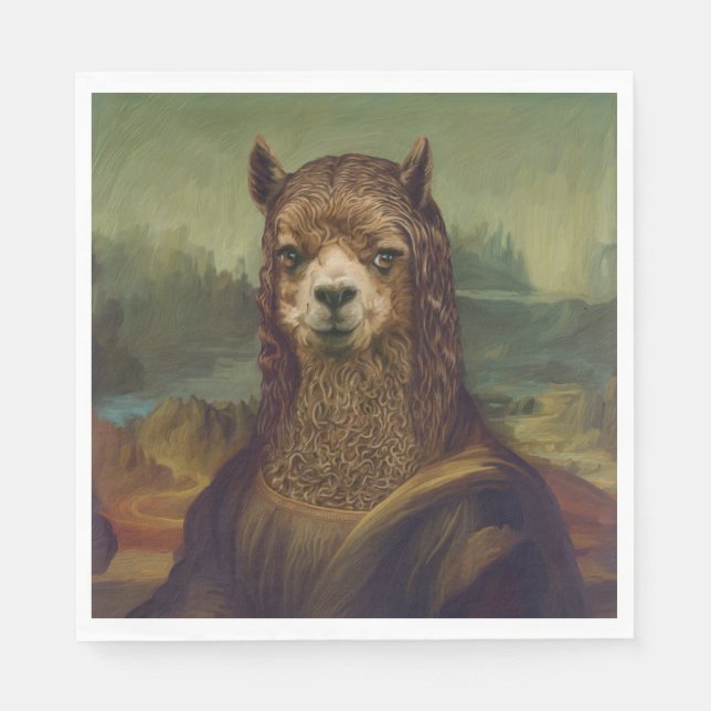 Servilleta De Papel Noble Beasts - Mona Llama  (Anverso)