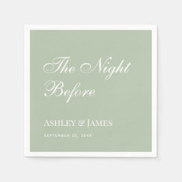 Servilleta De Papel Noche antes del ensayo Sage Green Sage Cena sencil