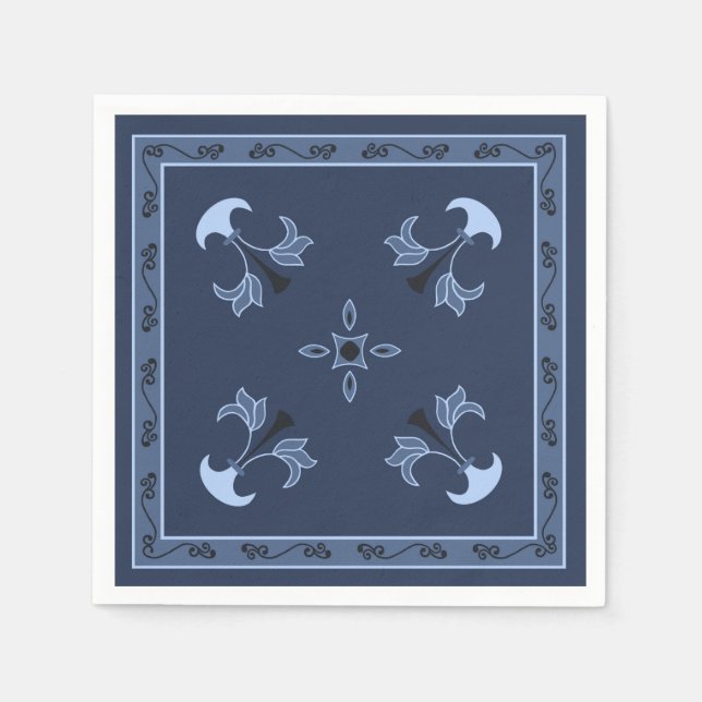 Servilleta De Papel Noche azul (Anverso)