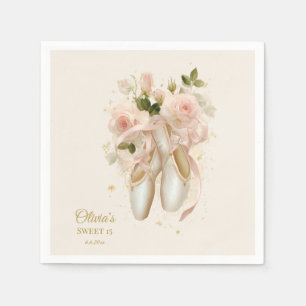 Servilleta De Papel Noche de Baile de Rosé Dulce, personalizado