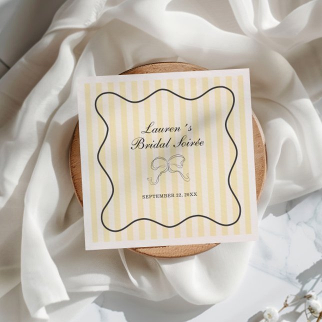 Servilleta De Papel Noche de boda de rayas amarillas suaves (Subido por el creador)