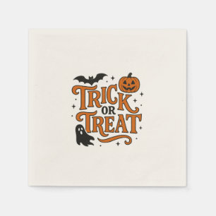 Servilleta De Papel Noche de Brujas Truco o Trato Naranja   Fiesta de 