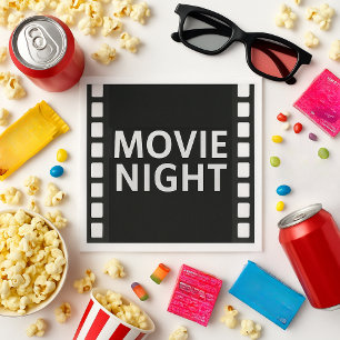 Servilleta De Papel Noche de Cine Película en Blanco y Negro