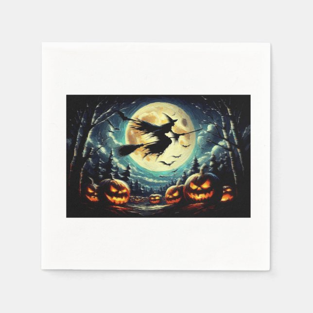 Servilleta De Papel Noche de Halloween, (Anverso)