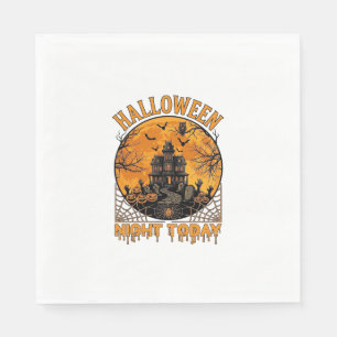Servilleta De Papel Noche de Halloween Hoy Mansión Embrujada Calabazas