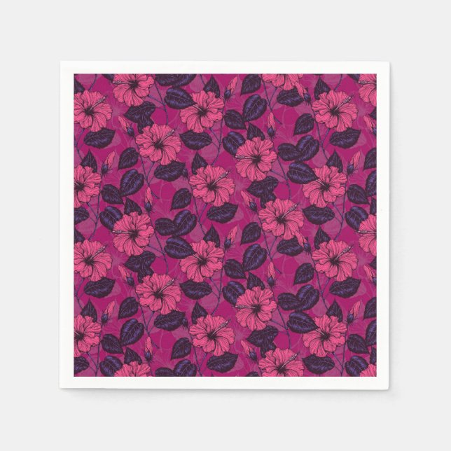 Servilleta De Papel Noche de Hibiscus (Anverso)