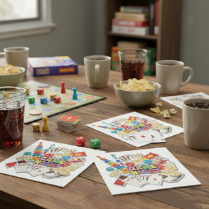 Servilleta De Papel Noche de Juegos 