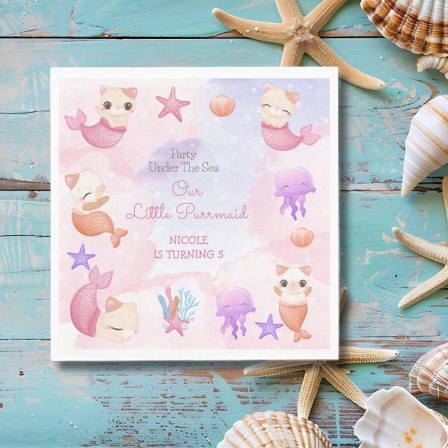 Servilleta De Papel Noche de moda, sirena, lindo chica (Subido por el creador)