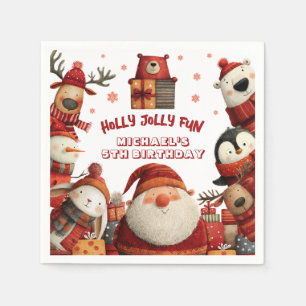 Servilleta De Papel Noche de navidad, cumpleaños de los niños de Santa
