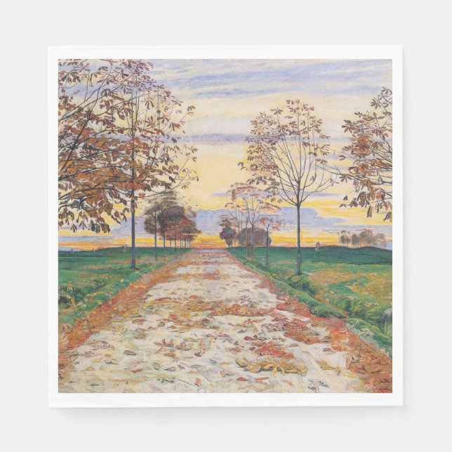 Servilleta De Papel Noche de otoño (por Ferdinand Hodler) (Anverso)