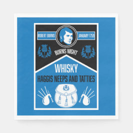 Servilleta De Papel Noche de quemaduras escocesa