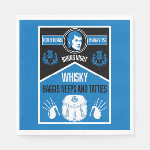 Servilleta De Papel Noche de quemaduras escocesa