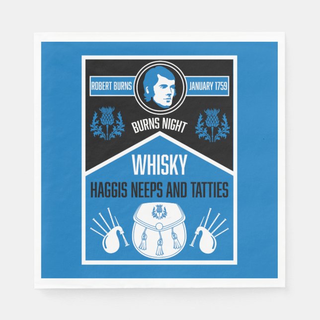 Servilleta De Papel Noche de quemaduras escocesa (Anverso)