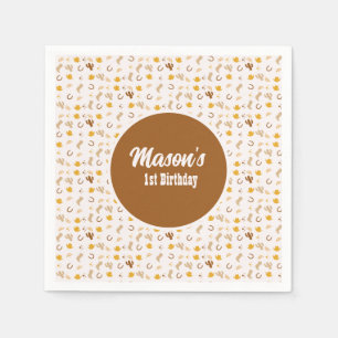 Servilleta De Papel Noche de Rodeo Retro Cowboy Bohemian Cumpleaños