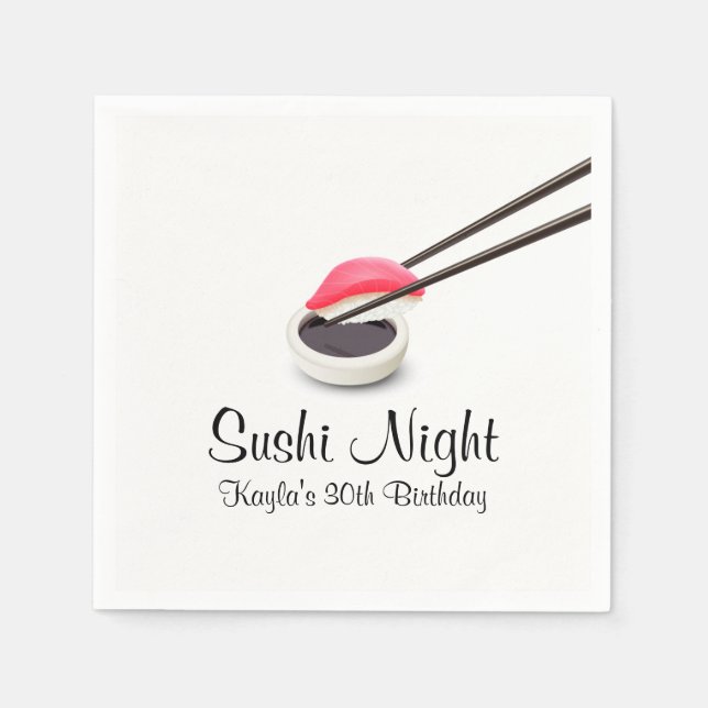 Servilleta De Papel Noche de sushi (Anverso)