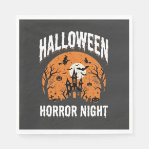 Servilleta De Papel Noche de Terror de Halloween Castillo Embrujado Vi