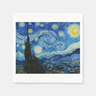 Servilleta De Papel Noche estrellada 1889 de Vincent van Gogh