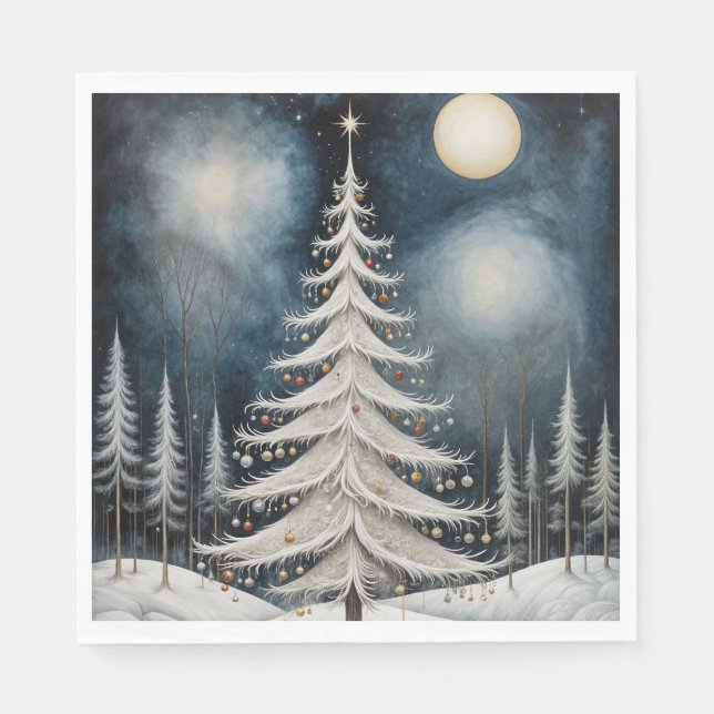 Servilleta De Papel Noche estrellada de invierno (Anverso)