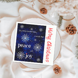 Servilleta De Papel Noche estrellada de paz y alegría Feliz Navidad Va