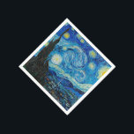 Servilleta De Papel Noche estrellada de Vincent van Gogh<br><div class="desc">Noche estrellada,  famosa pintura de Vincent van Gogh</div>