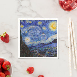 Servilleta De Papel Noche estrellada: Saint Remy de Vincent Van Gogh