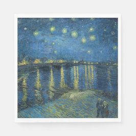 Servilleta De Papel Noche estrellada sobre el río Ródano (por van Gogh