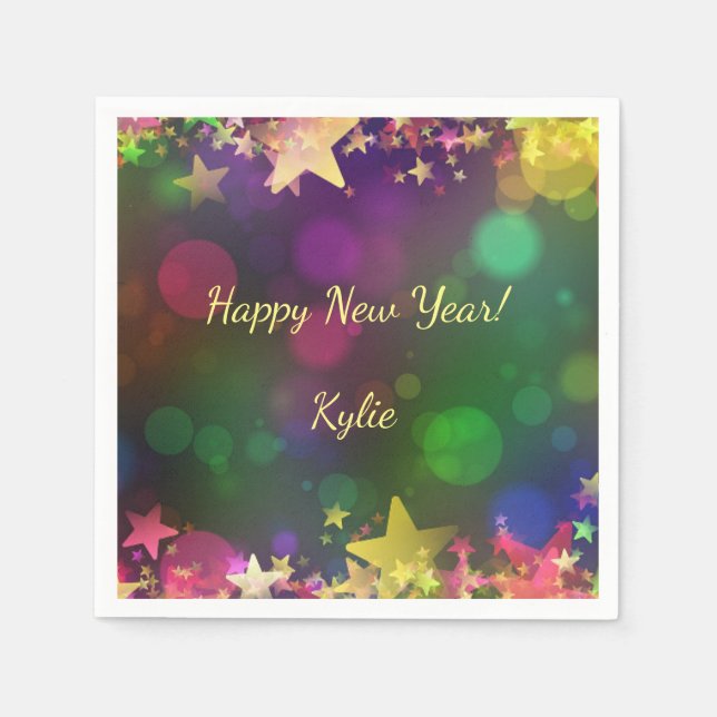 Servilleta De Papel Noche feliz de Año Nuevo (Anverso)