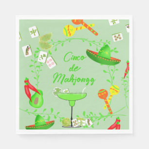 Servilleta De Papel Noche Mexicana de Mahjong - Cinco De Mahjongg