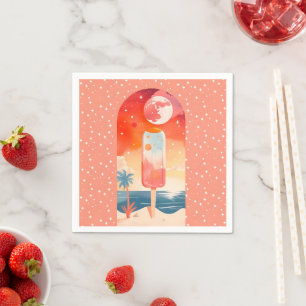 Servilleta De Papel Noche tropical de verano estrellada