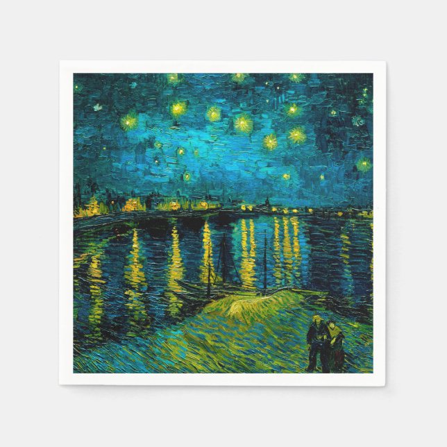 Servilleta De Papel Noche Van Gogh Starry sobre el Ródano (Anverso)