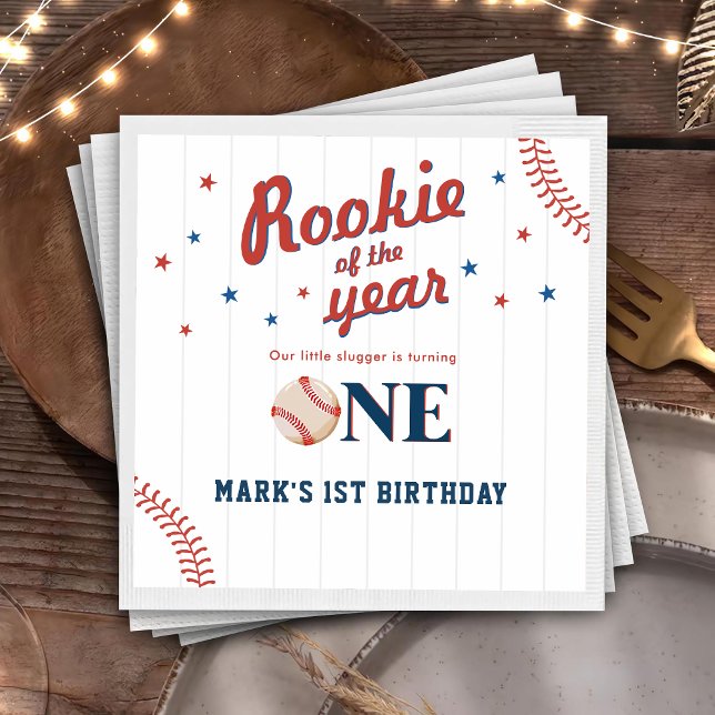 Servilleta De Papel Nochebuena del año Béisbol Primer cumpleaños (Subido por el creador)