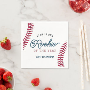 Servilleta De Papel Nochebuena del año Béisbol Primer cumpleaños
