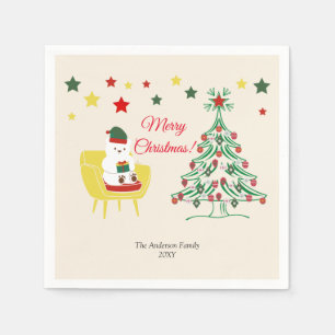 Servilleta De Papel Nochebuena navideña navideña moderna