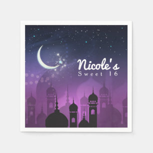 Servilleta De Papel Noches Árabes Morado Claro Moruno