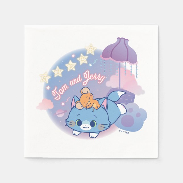 Servilleta De Papel Noches de Anime Tom y Jerry Dreamy (Anverso)