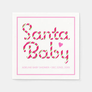 Servilleta De Papel Noches de Baby Shower rosadas para bebés