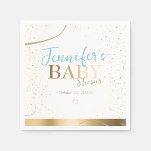 Servilleta De Papel Noches de Baby Shower Sparkboy Boy Gold