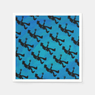 Servilleta De Papel Noches de Boogie de Nueva York Guitarra Azul