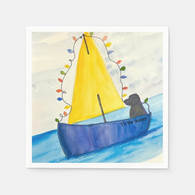 Servilleta De Papel Noches de cóctel de vacaciones (Anverso)