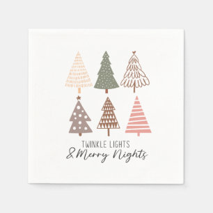Servilleta De Papel Noches De Regalo De Navidad Luces De Tortuga Y Noc